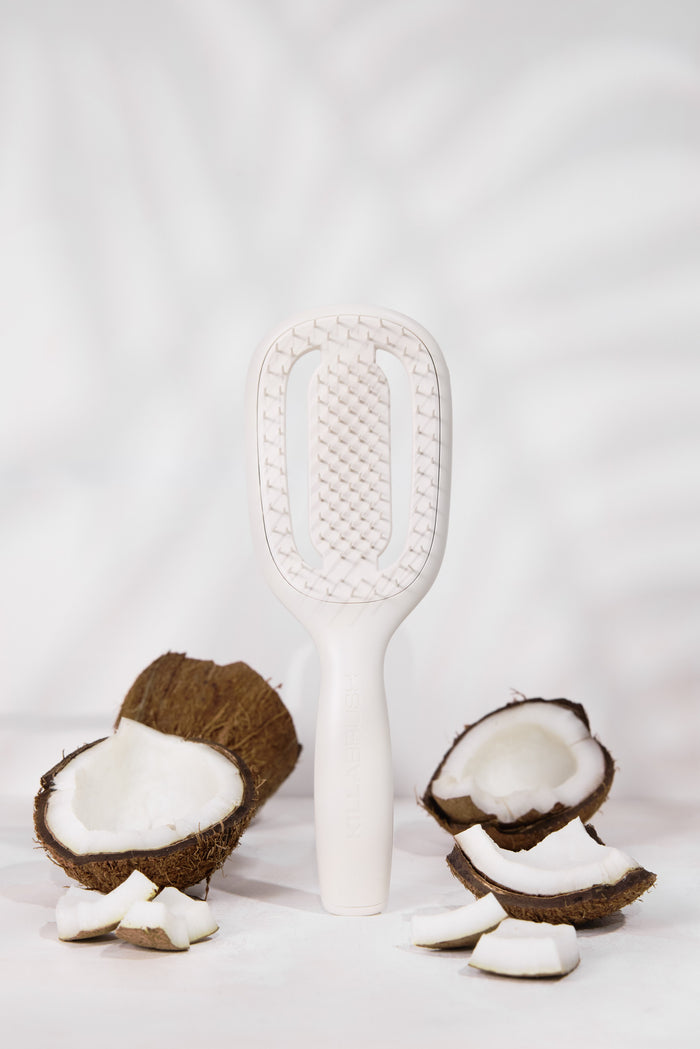 KILLABRUSH antimicrobial vented hair brush in coconut white — Coconut