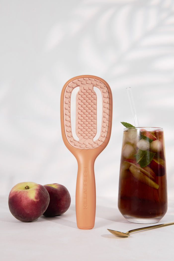 KILLABRUSH antimicrobial vented hair brush in peach tea orange — Peach Tea