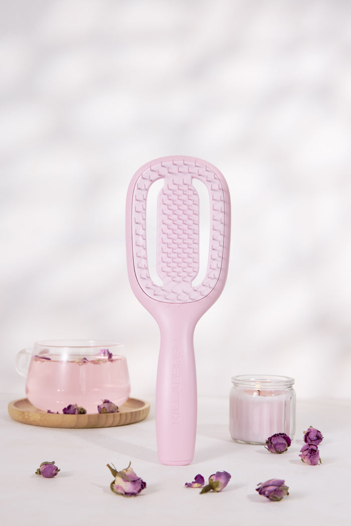 KILLABRUSH antimicrobial vented hair brush in rose water pink — Rose Water