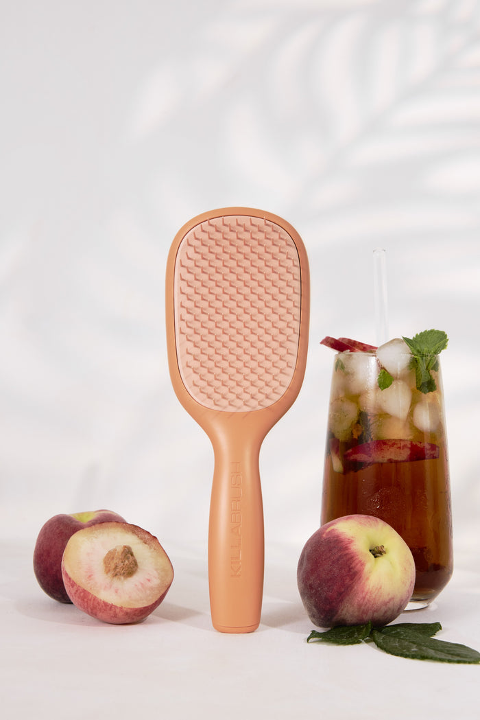 KILLABRUSH antimicrobial paddle brush in peach tea orange — Peach Tea