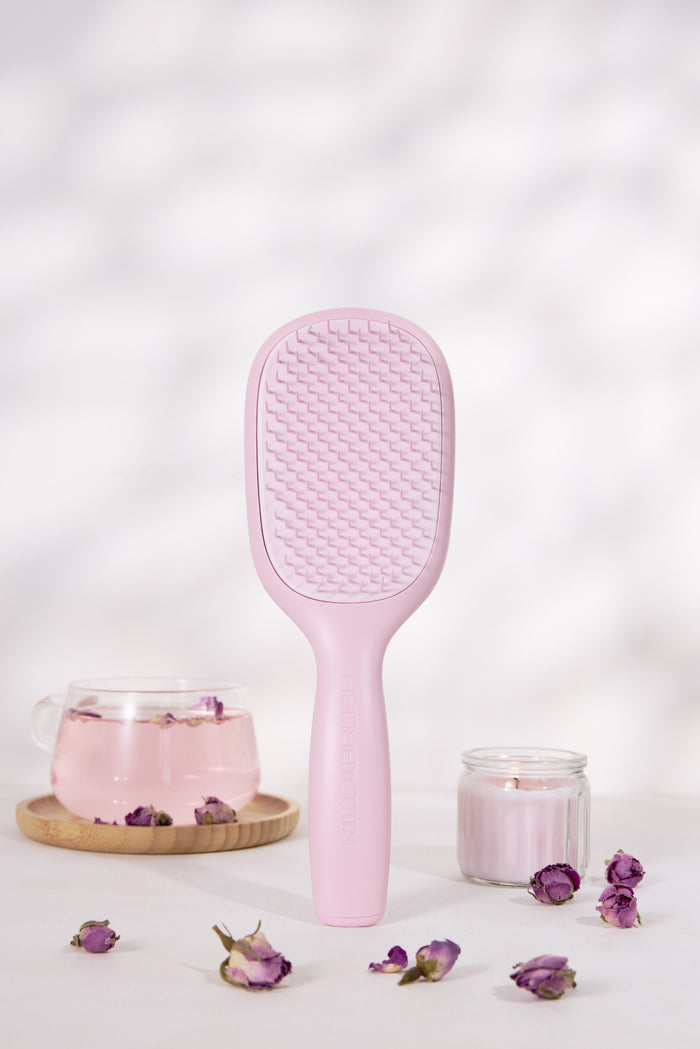 KILLABRUSH antimicrobial paddle brush in rose water pink — Rose Water