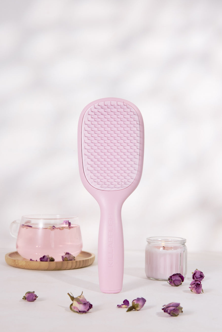 KILLABRUSH The Original Paddle antimicrobial detangling paddle hair brush in rose water pink